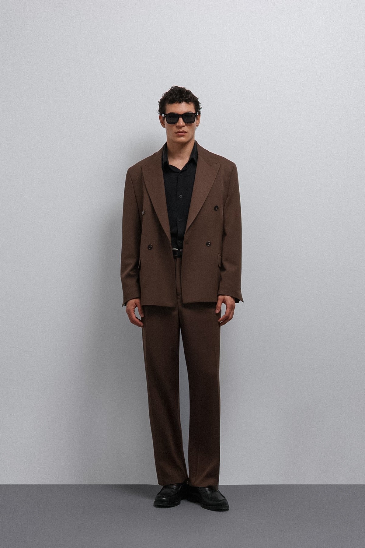 Relax Fit Double-Breasted Men's Blazer