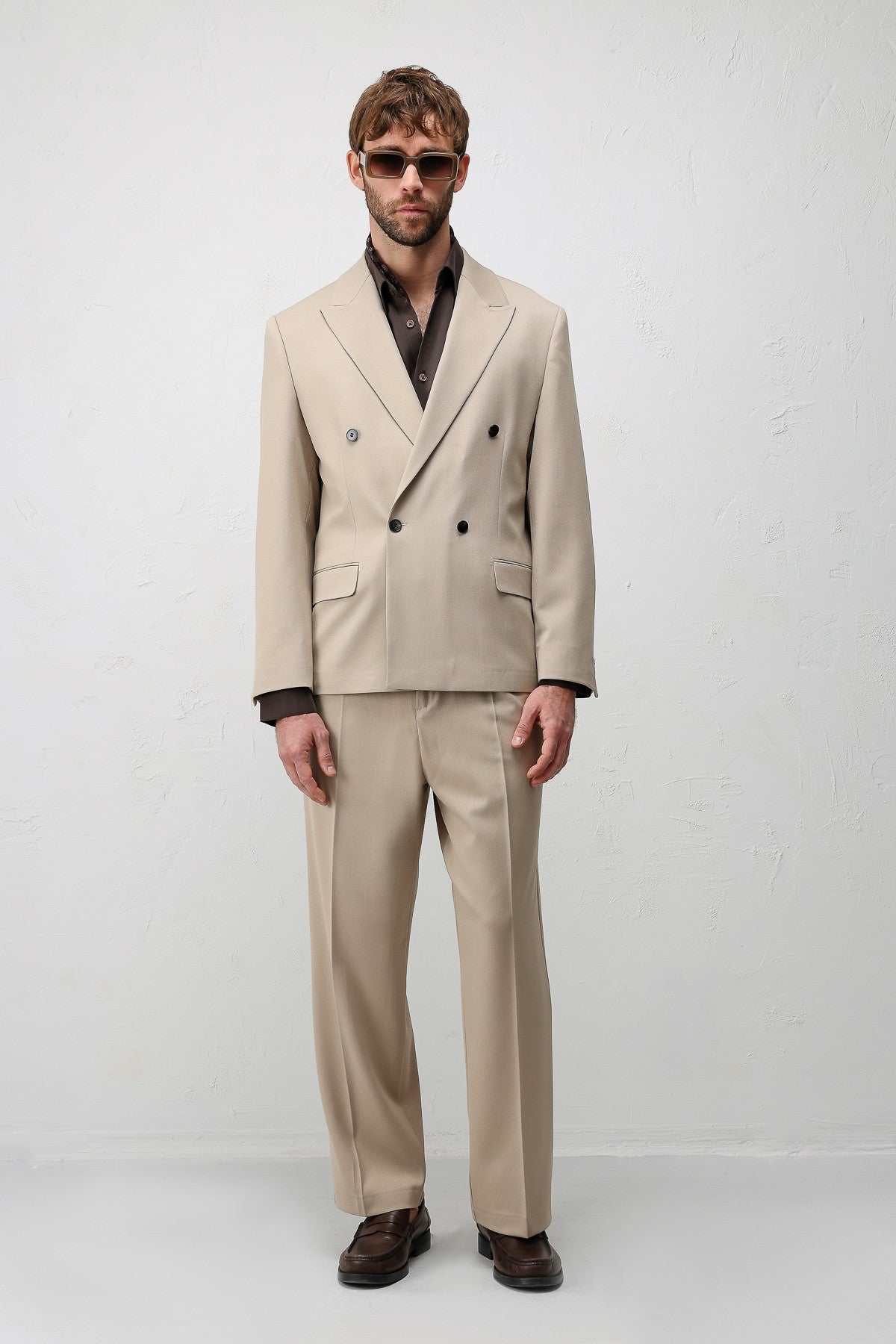 Relax Fit Double-Breasted Men's Blazer