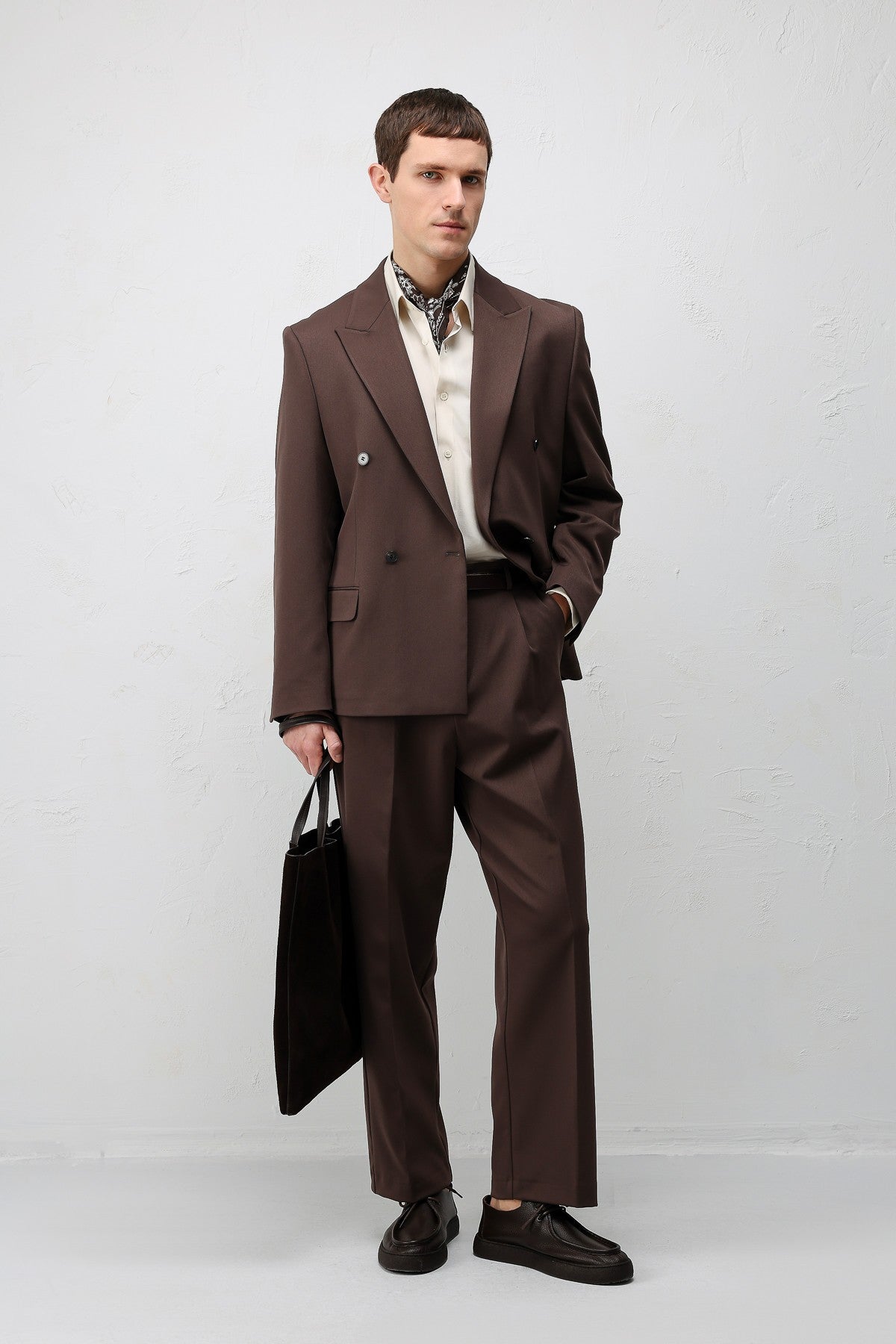 Relax Fit Double-Breasted Men's Blazer