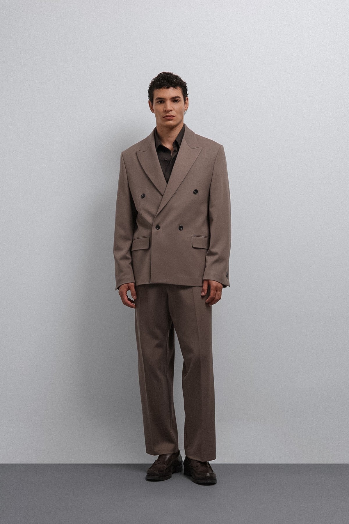 Relax Fit Double-Breasted Men's Blazer