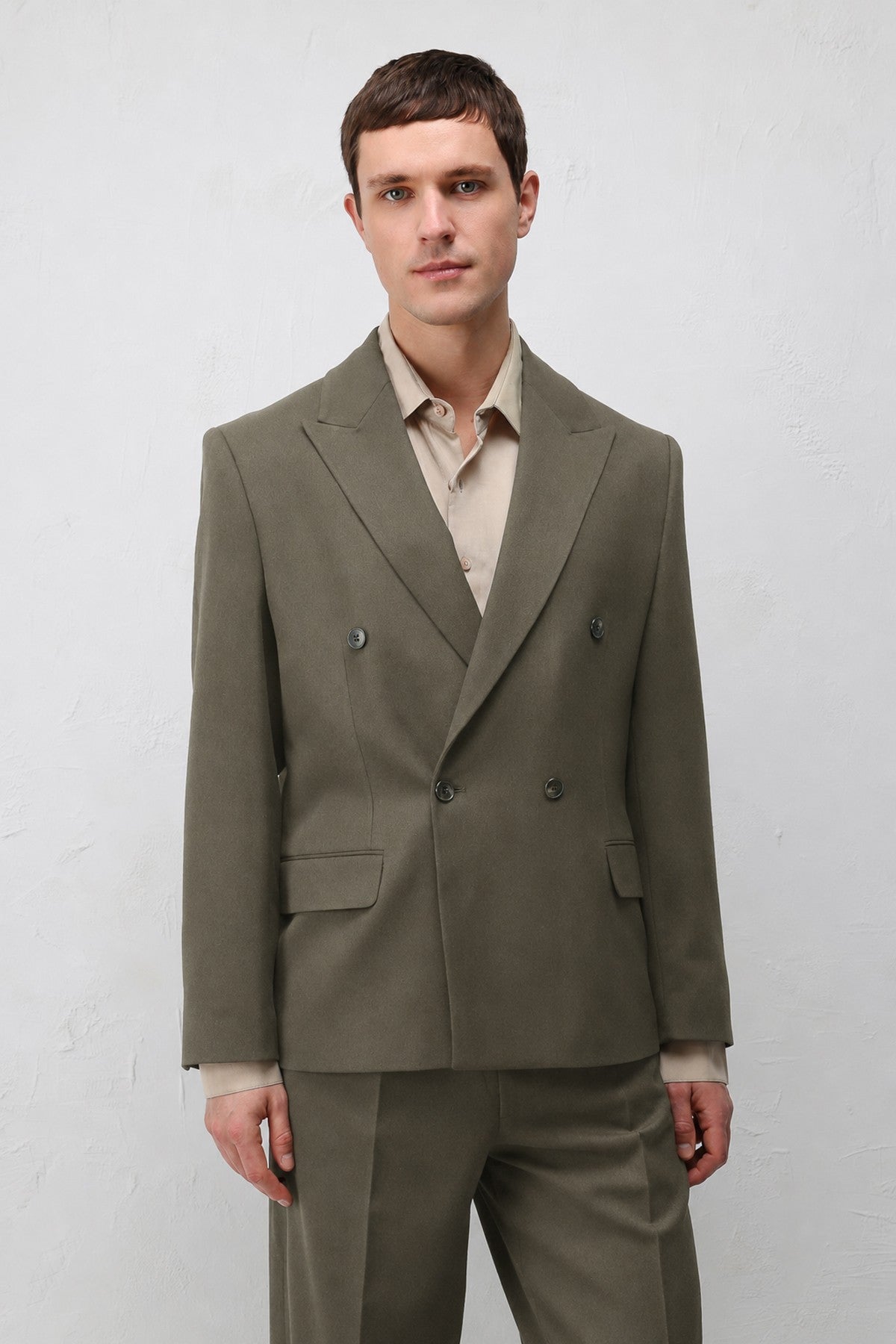 Relax Fit Double-Breasted Men's Blazer