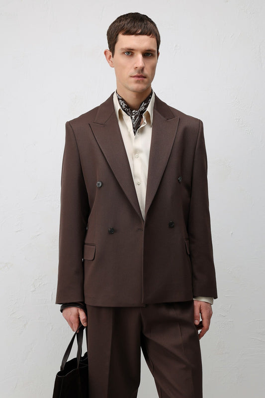 Relax Fit Double-Breasted Men's Blazer