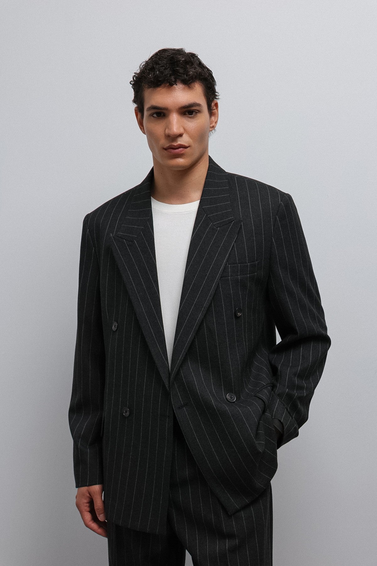 Antioch Striped Double-Breasted Men's Blazer