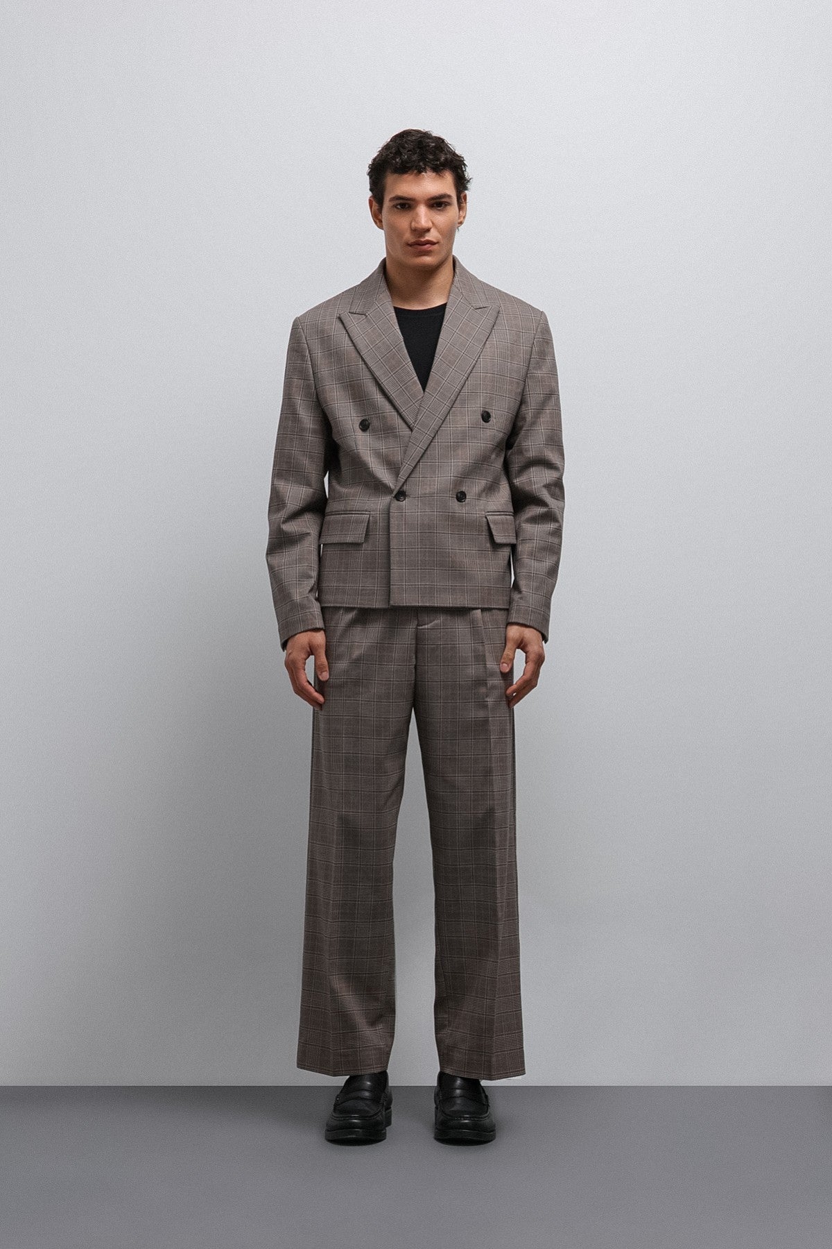 Antioch Checkered Double-Breasted Men's Blazer