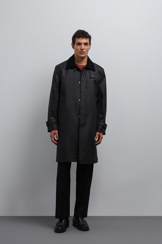 Antioch Contrast Collar Technical Men's Trench Coat