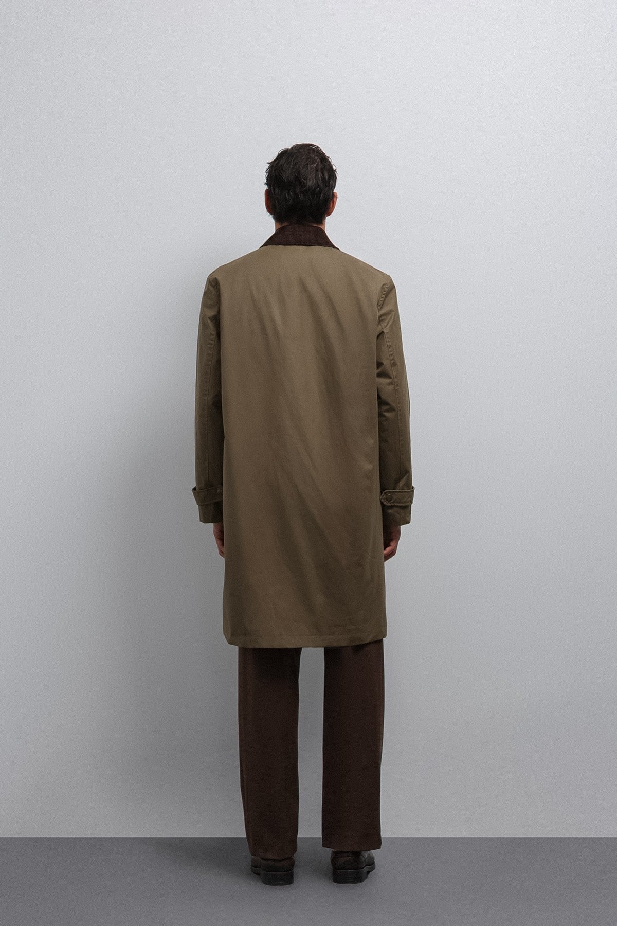 Antioch Contrast Collar Technical Men's Trench Coat
