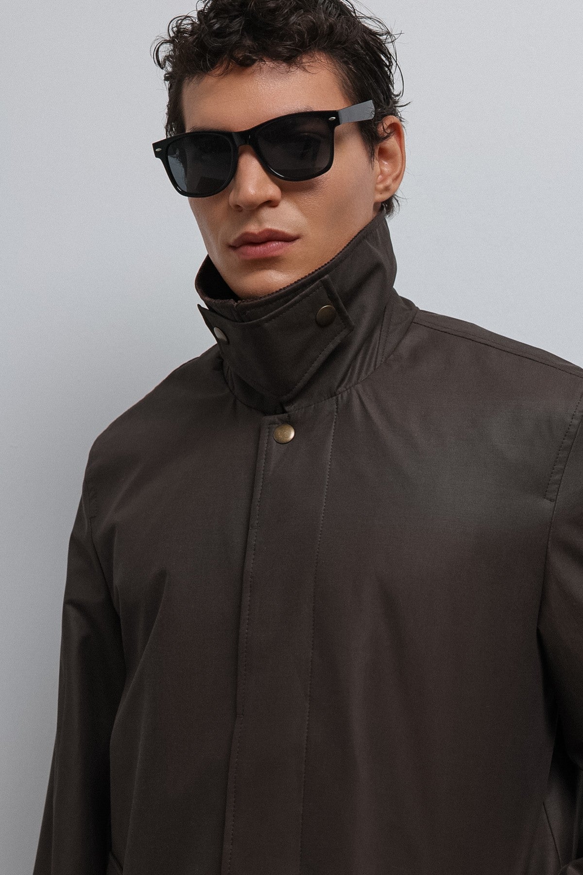 Antioch Contrast Collar Technical Men's Trench Coat