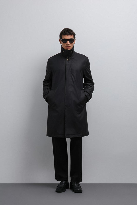 Antioch Contrast Collar Technical Men's Trench Coat