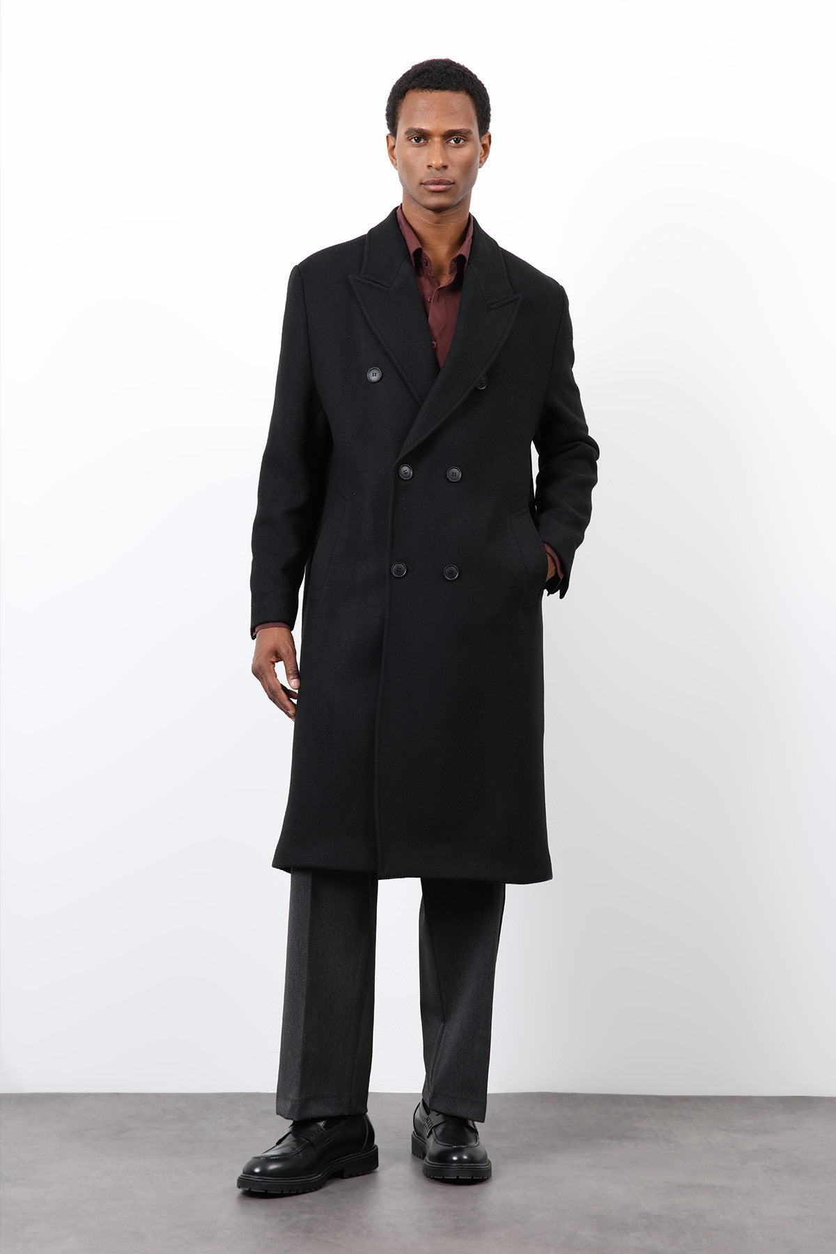 Antioch Wool-Blend Double-Breasted Men's Coat