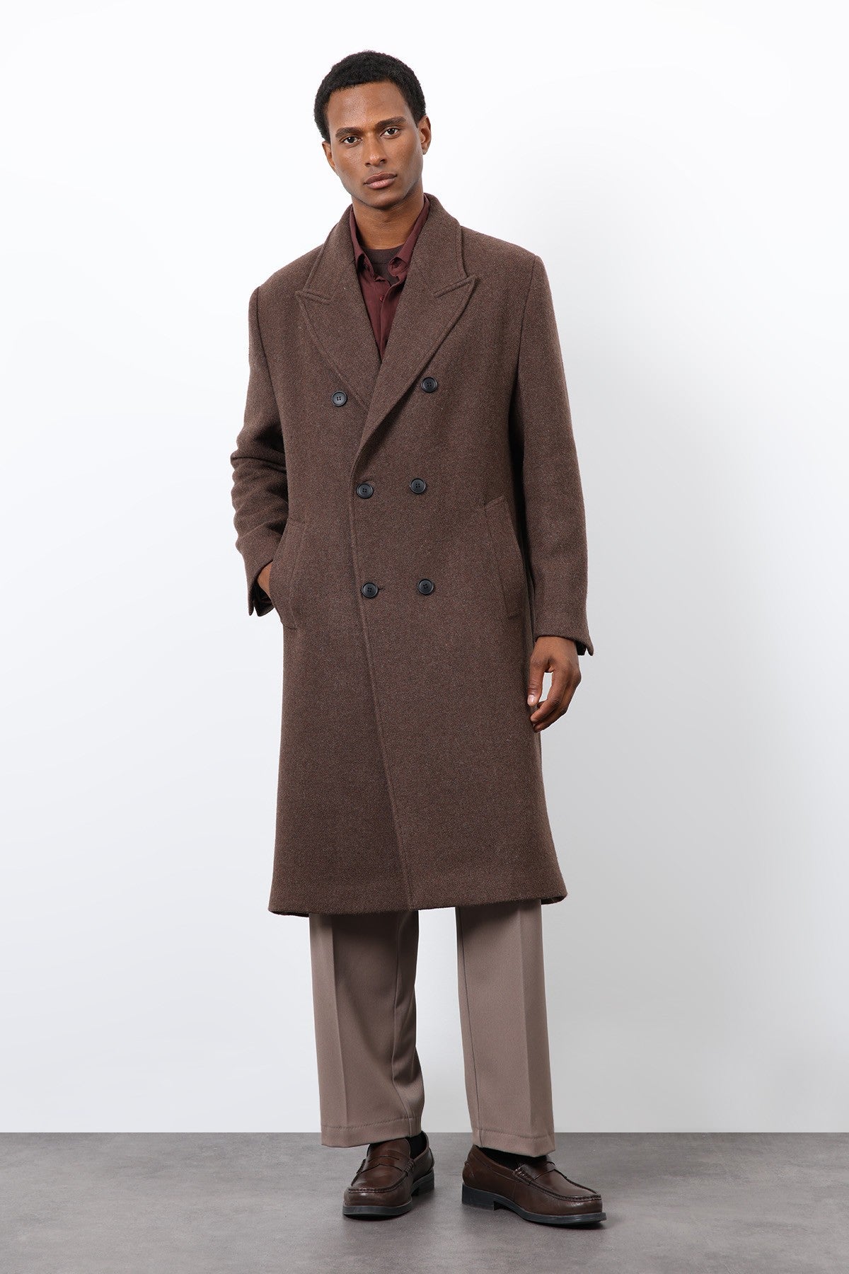 Antioch Wool-Blend Double-Breasted Men's Coat