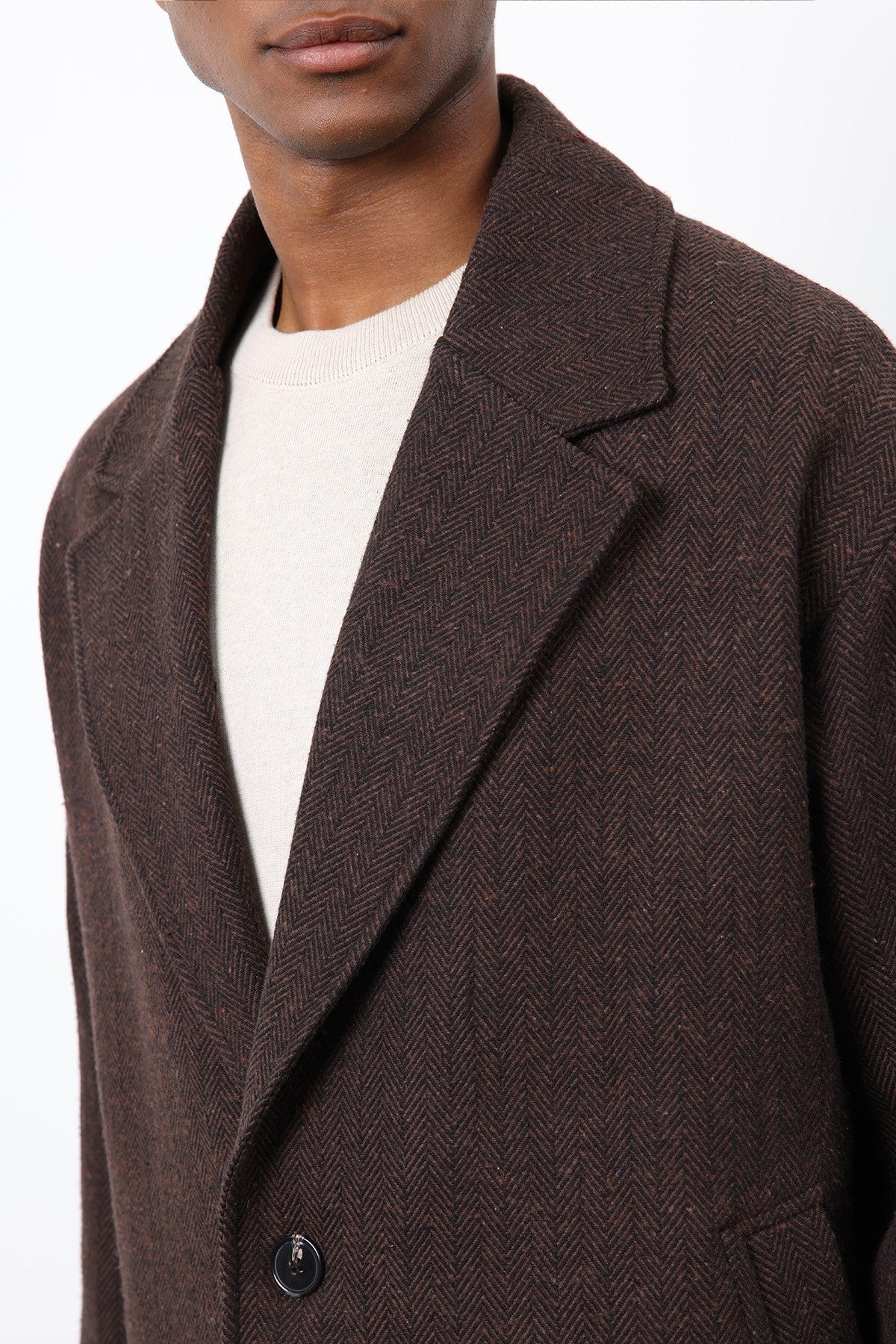 Antioch Relax Fit Herringbone-Patterned Men's Coat