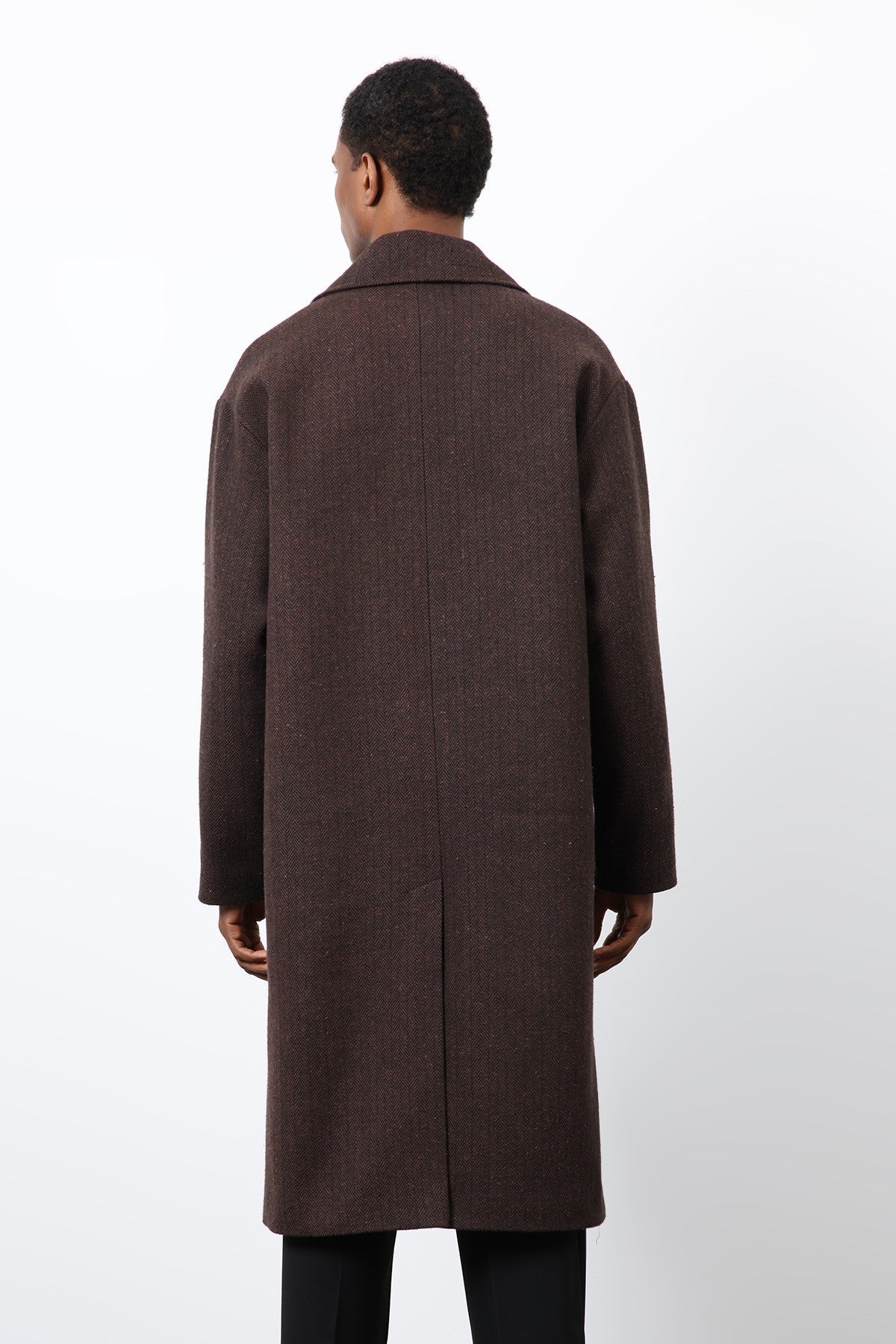 Antioch Relax Fit Herringbone-Patterned Men's Coat