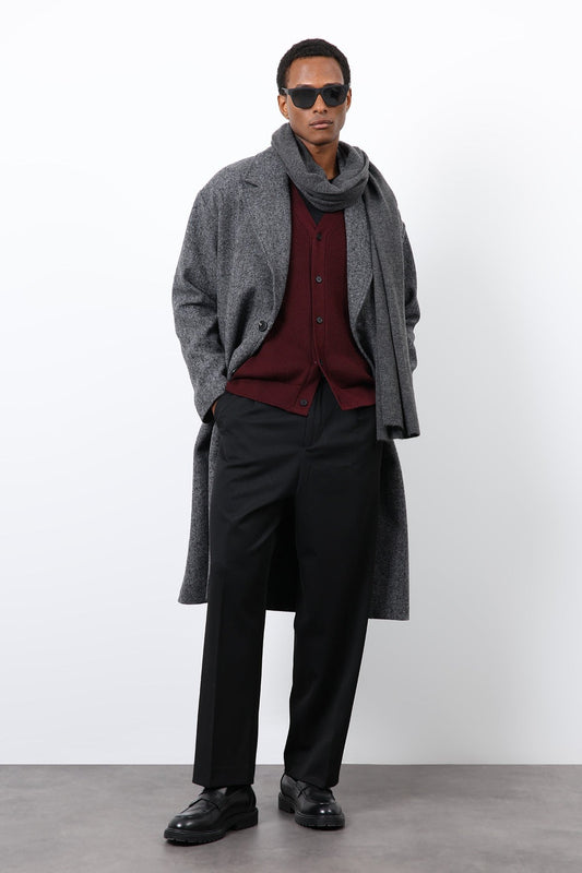 Antioch Relax Fit Herringbone-Patterned Men's Coat