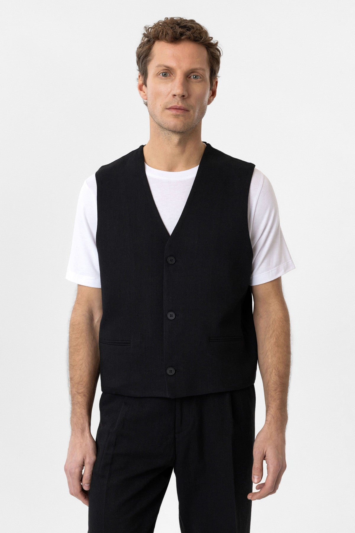 Antioch Relax Fit Men's Linen-Blend Vest