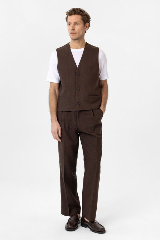 Antioch Relax Fit Men's Linen-Blend Vest