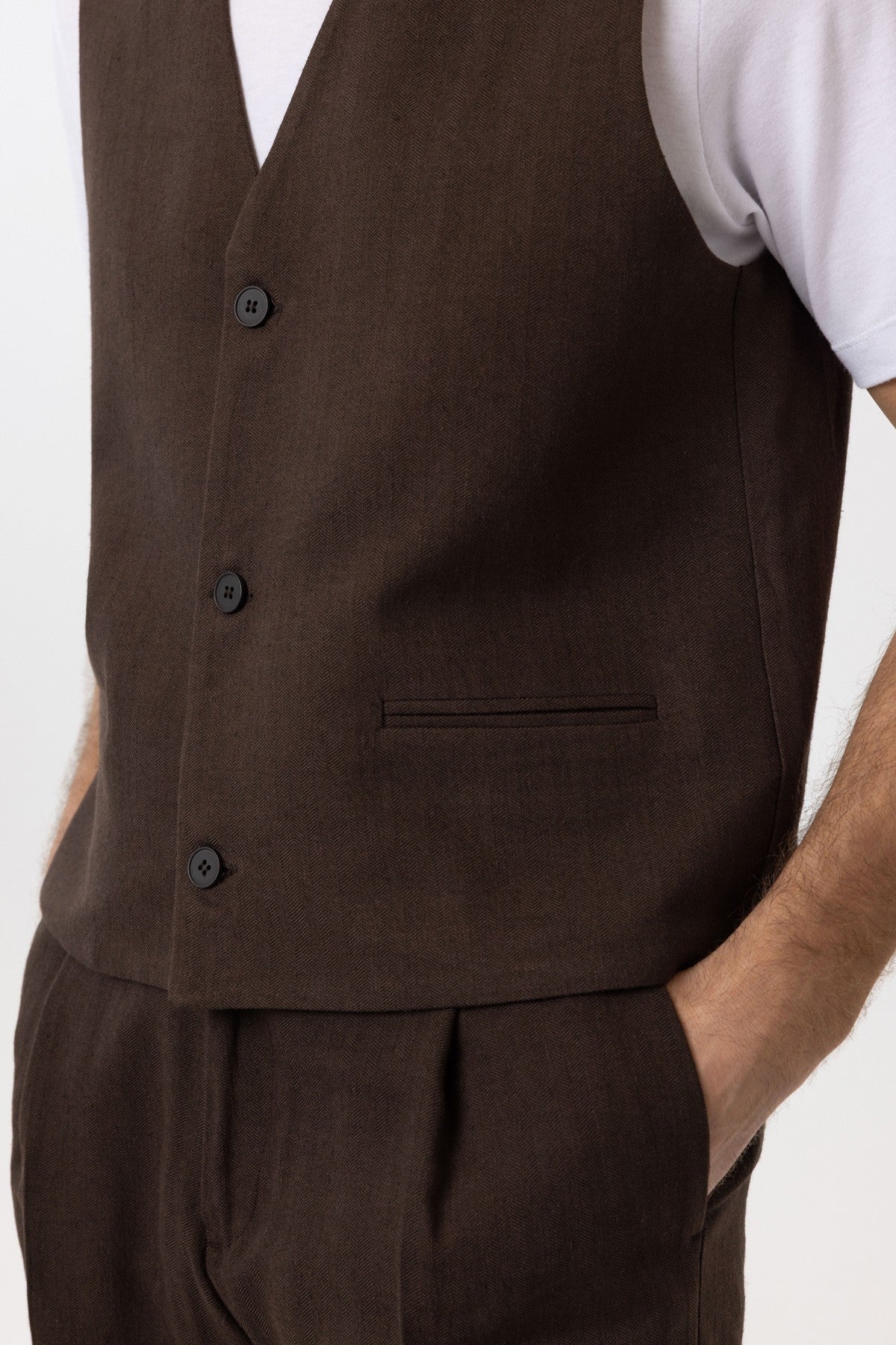 Antioch Relax Fit Men's Linen-Blend Vest