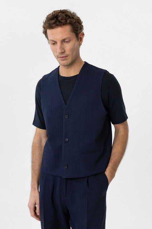 Antioch Relax Fit Men's Linen-Blend Vest