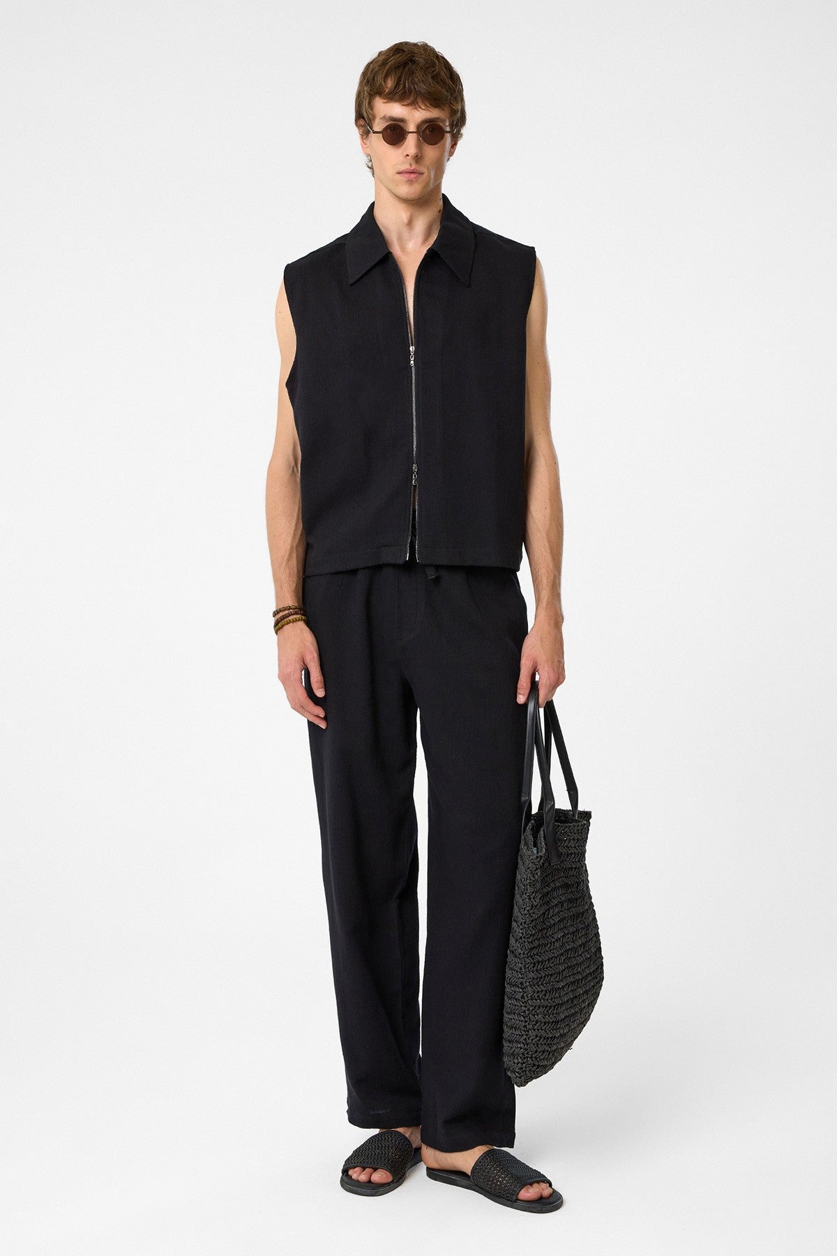 Antioch Textured Polo-Neck Men's Vest