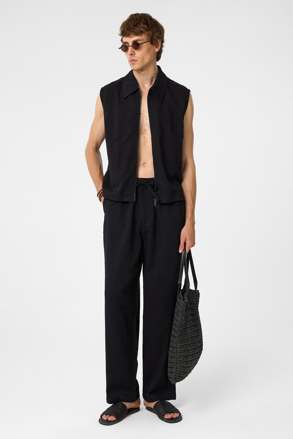 Antioch Textured Polo-Neck Men's Vest