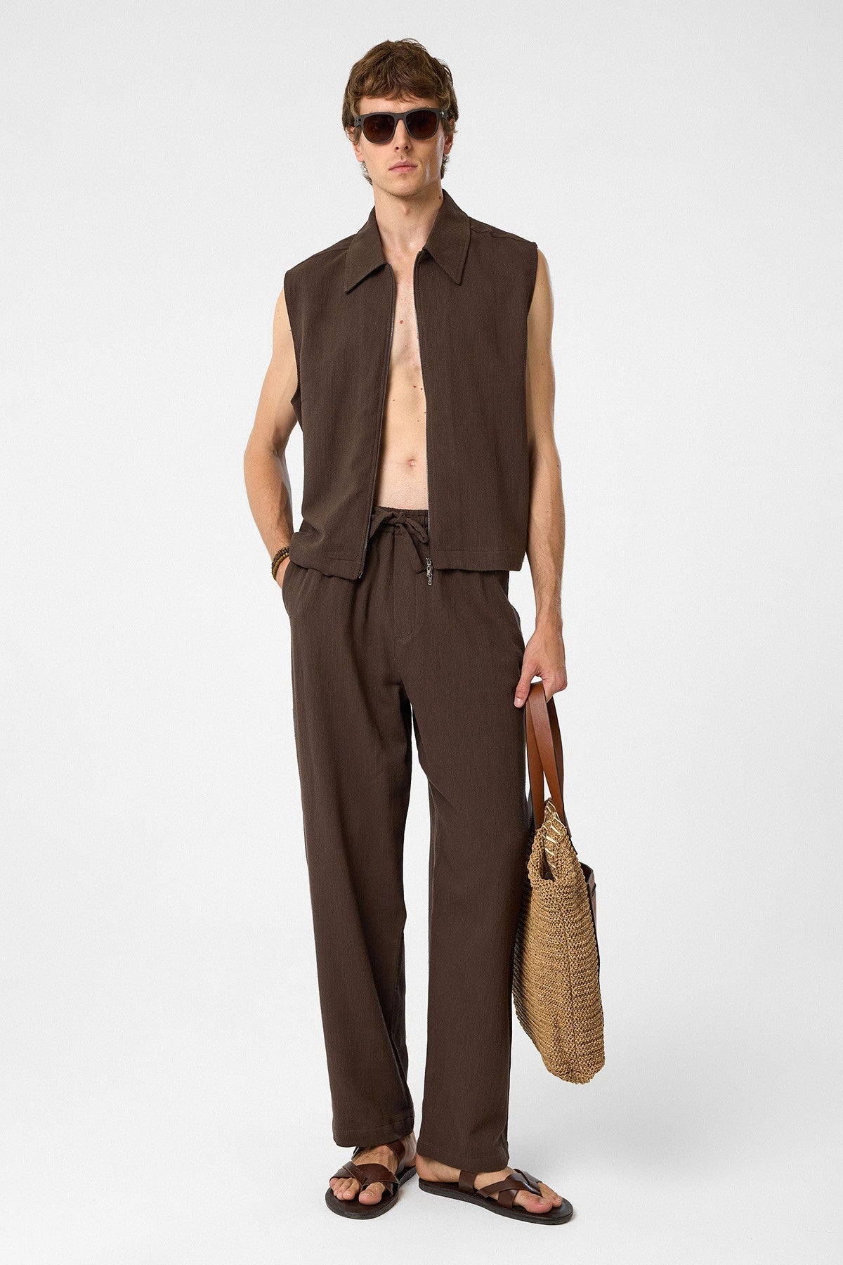Antioch Textured Polo-Neck Men's Vest