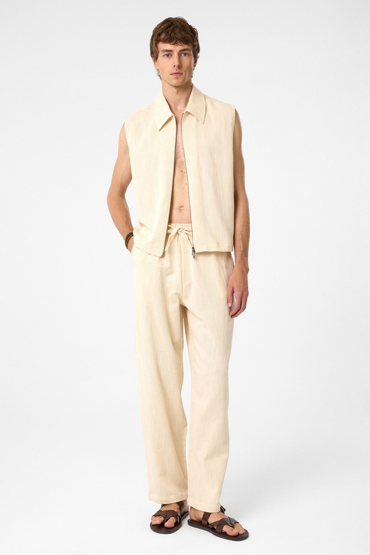 Antioch Textured Polo-Neck Men's Vest