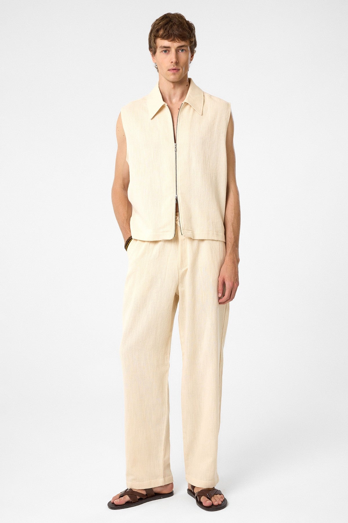 Antioch Textured Polo-Neck Men's Vest