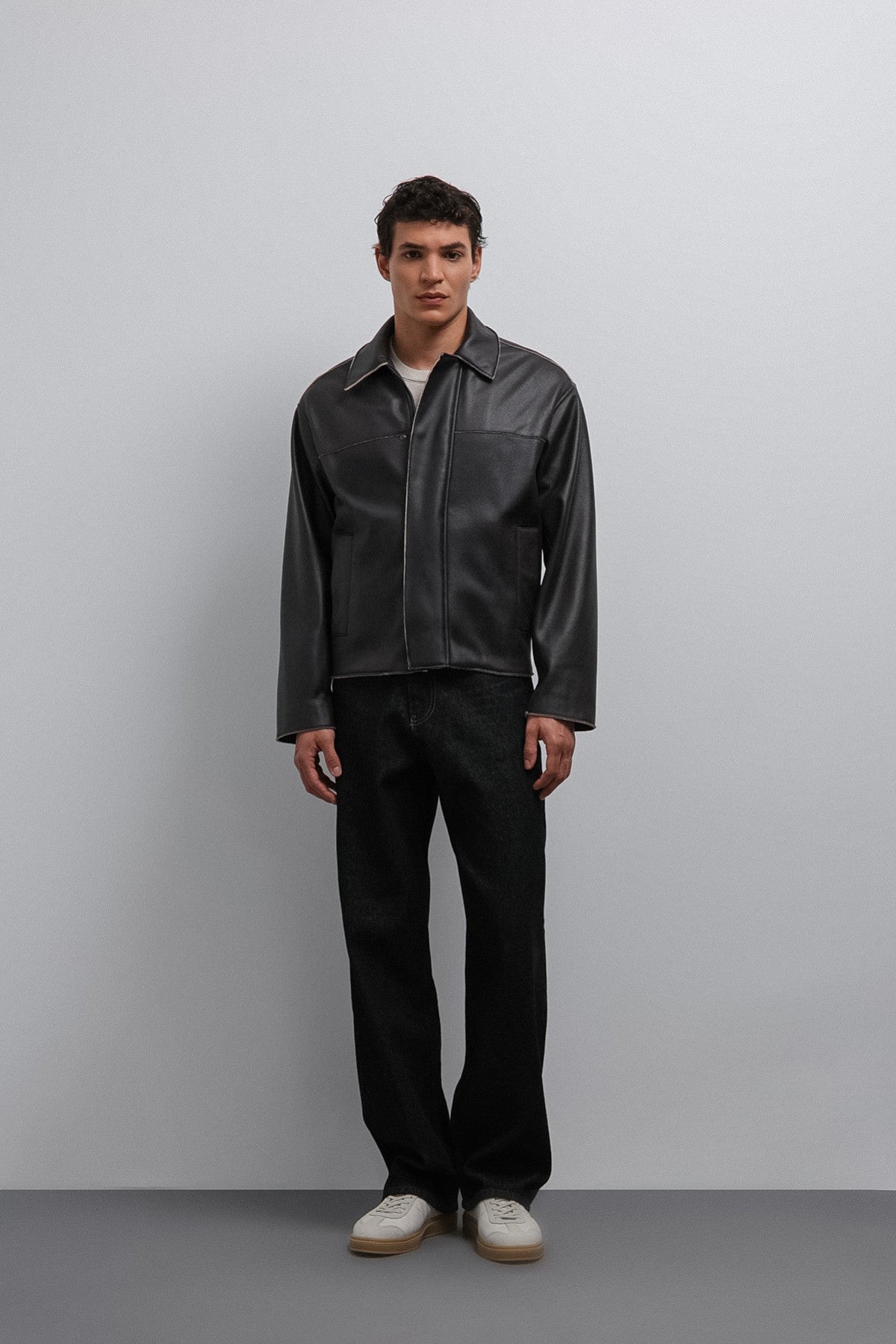Antioch Relax Fit Synthetic Leather Men's Jacket