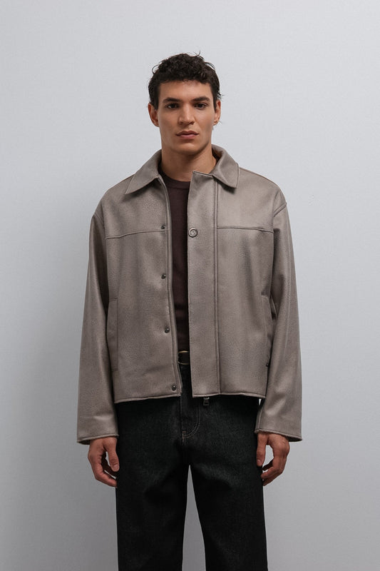 Antioch Relax Fit Synthetic Leather Men's Jacket