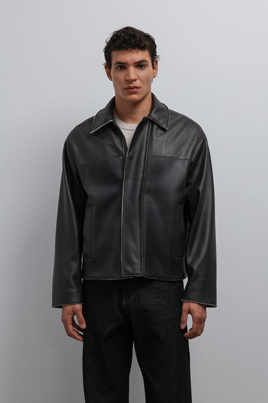 Antioch Relax Fit Synthetic Leather Men's Jacket