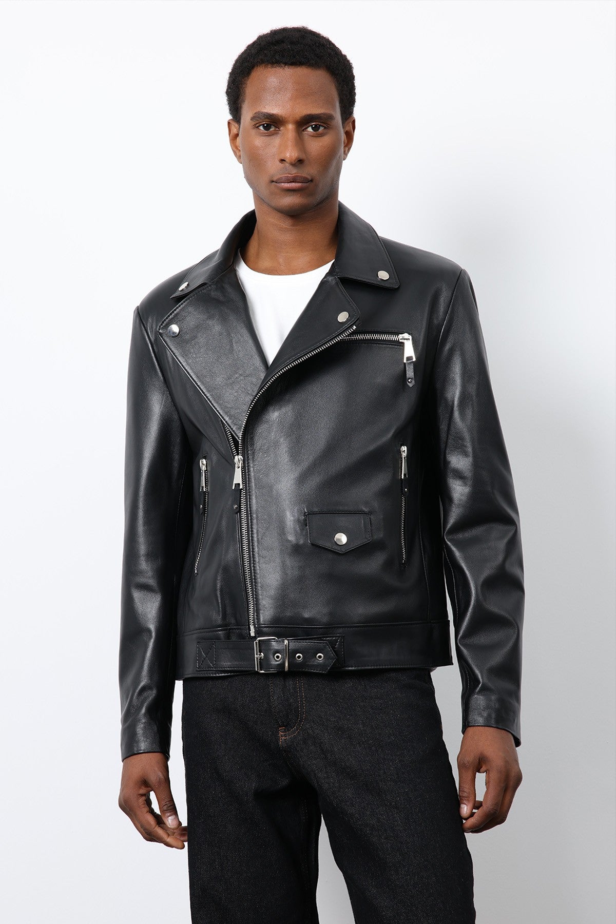 Antioch 100% Leather Biker Jacket