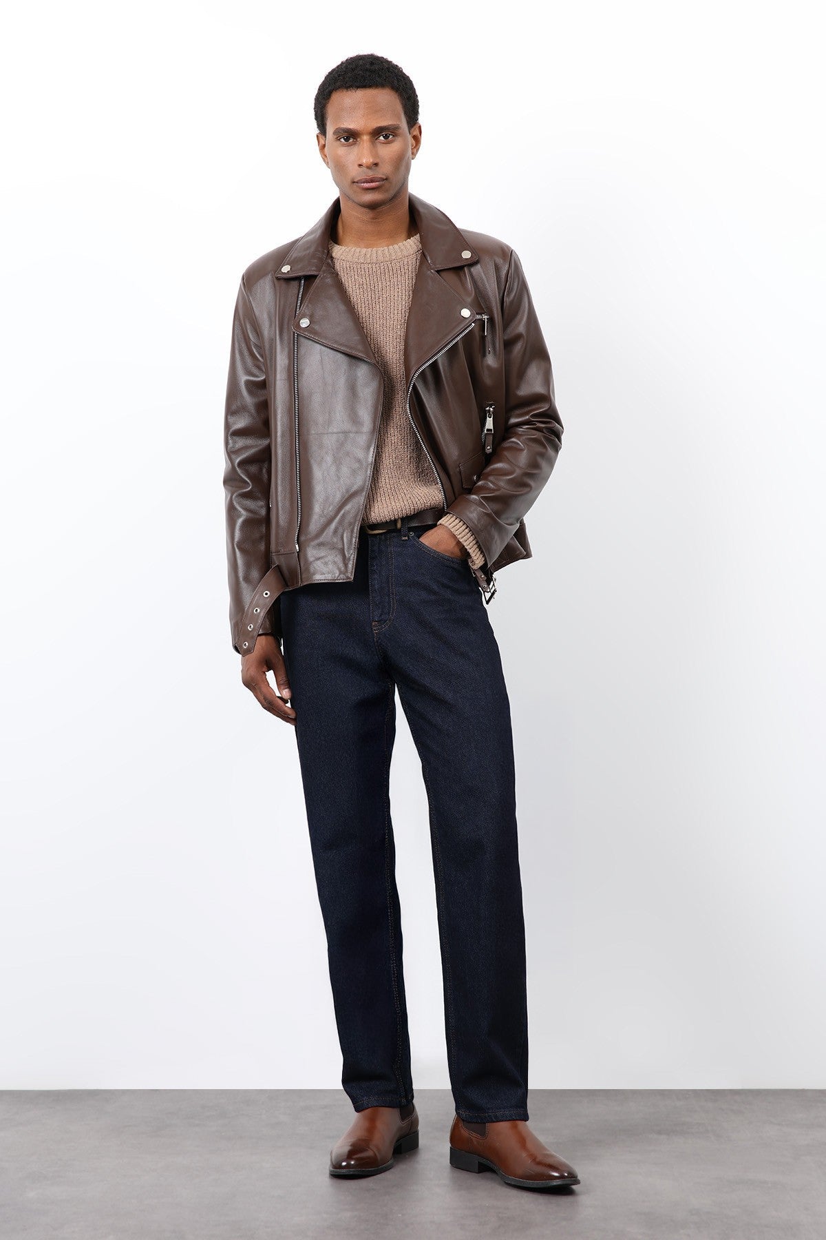 Antioch 100% Leather Biker Jacket