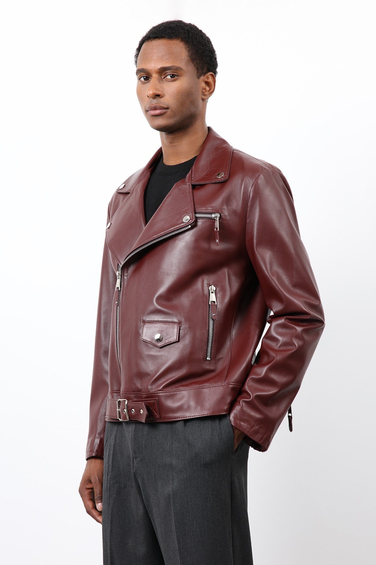 Antioch 100% Leather Biker Jacket
