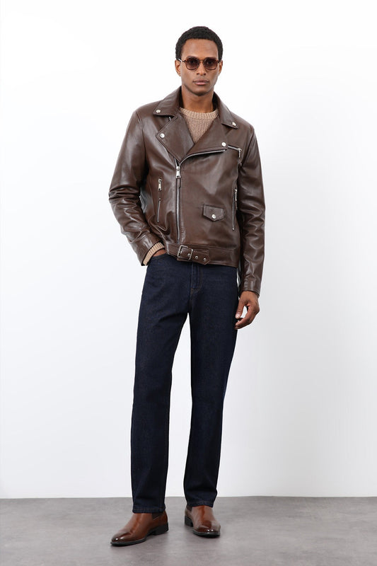 Antioch 100% Leather Biker Jacket