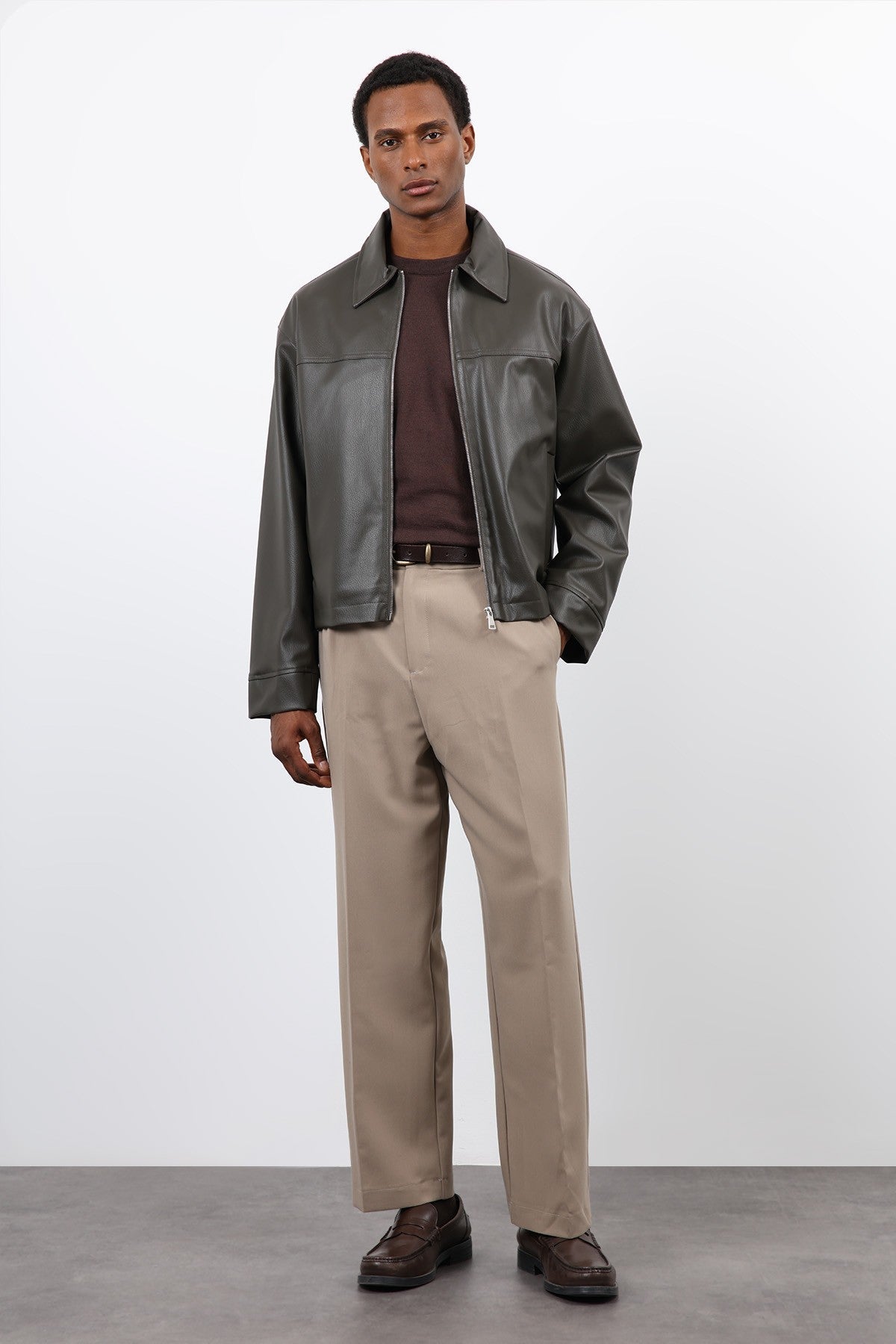Antioch Relax Fit Men's Leather Jacket