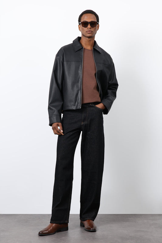 Antioch Relax Fit Men's Leather Jacket