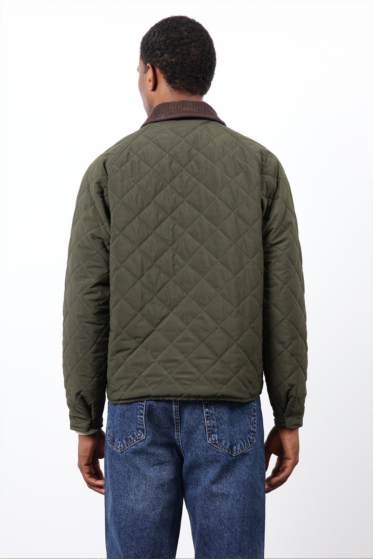 Antioch Men's Jacket with Contrast Collar and Baklava Pattern