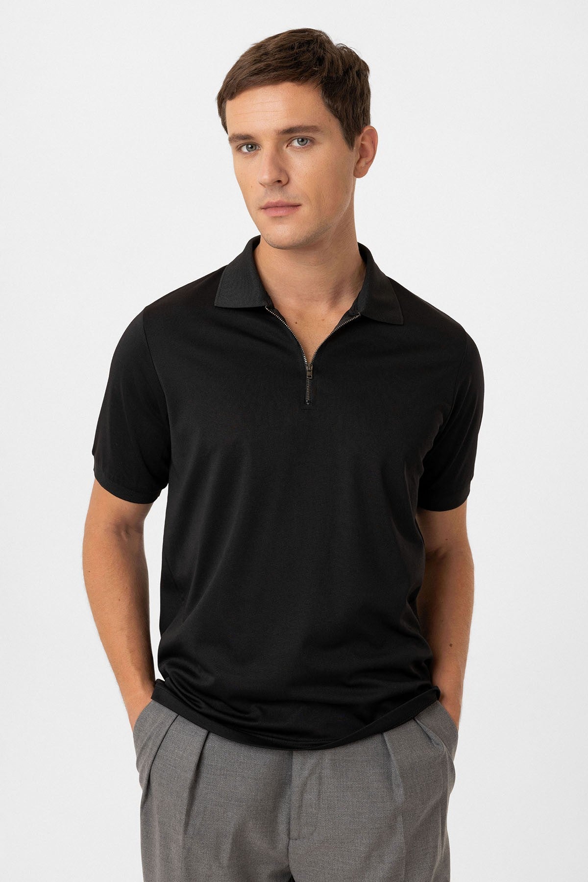 Antioch Zipper Regular Fit Men's T-Shirt