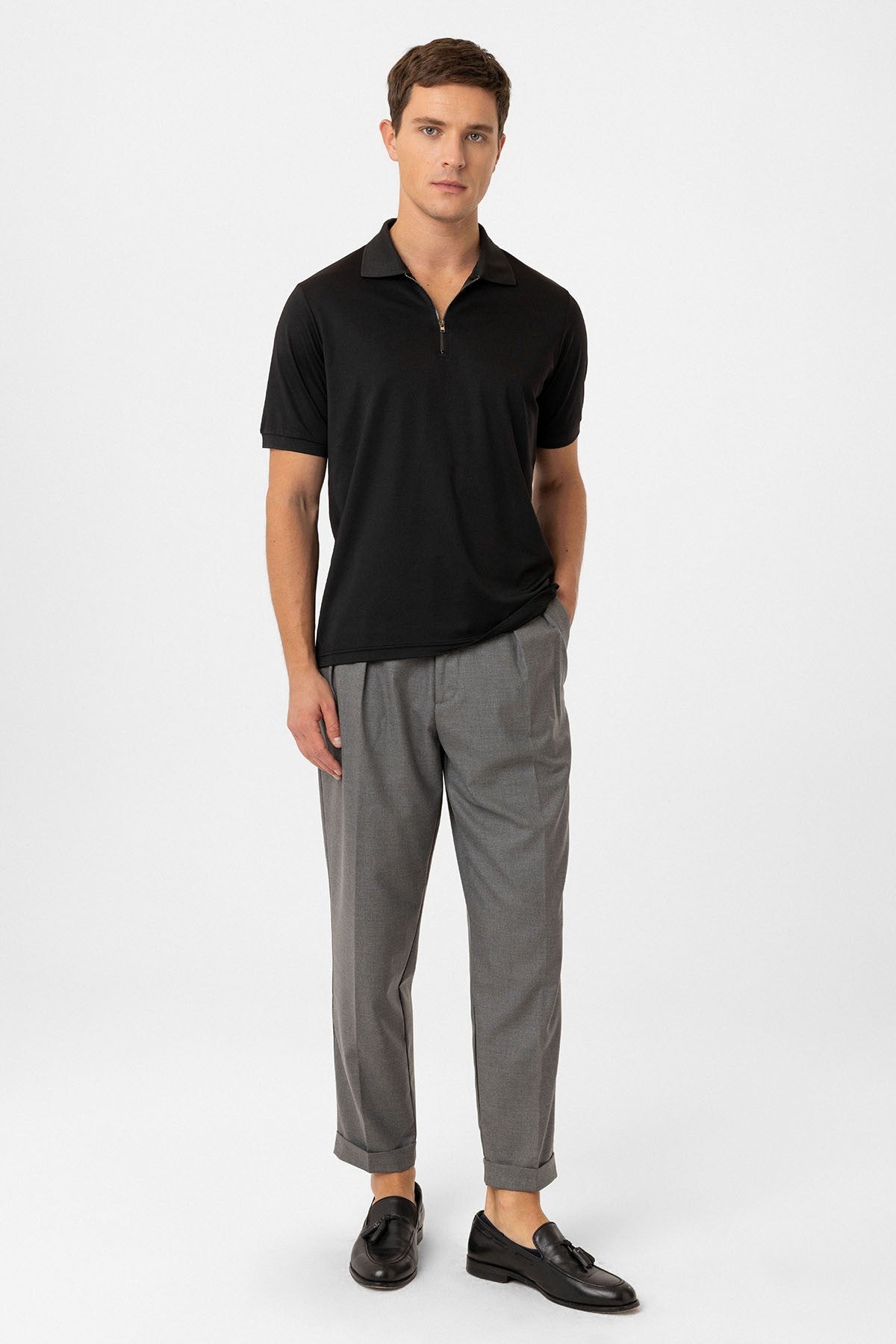 Antioch Zipper Regular Fit Men's T-Shirt