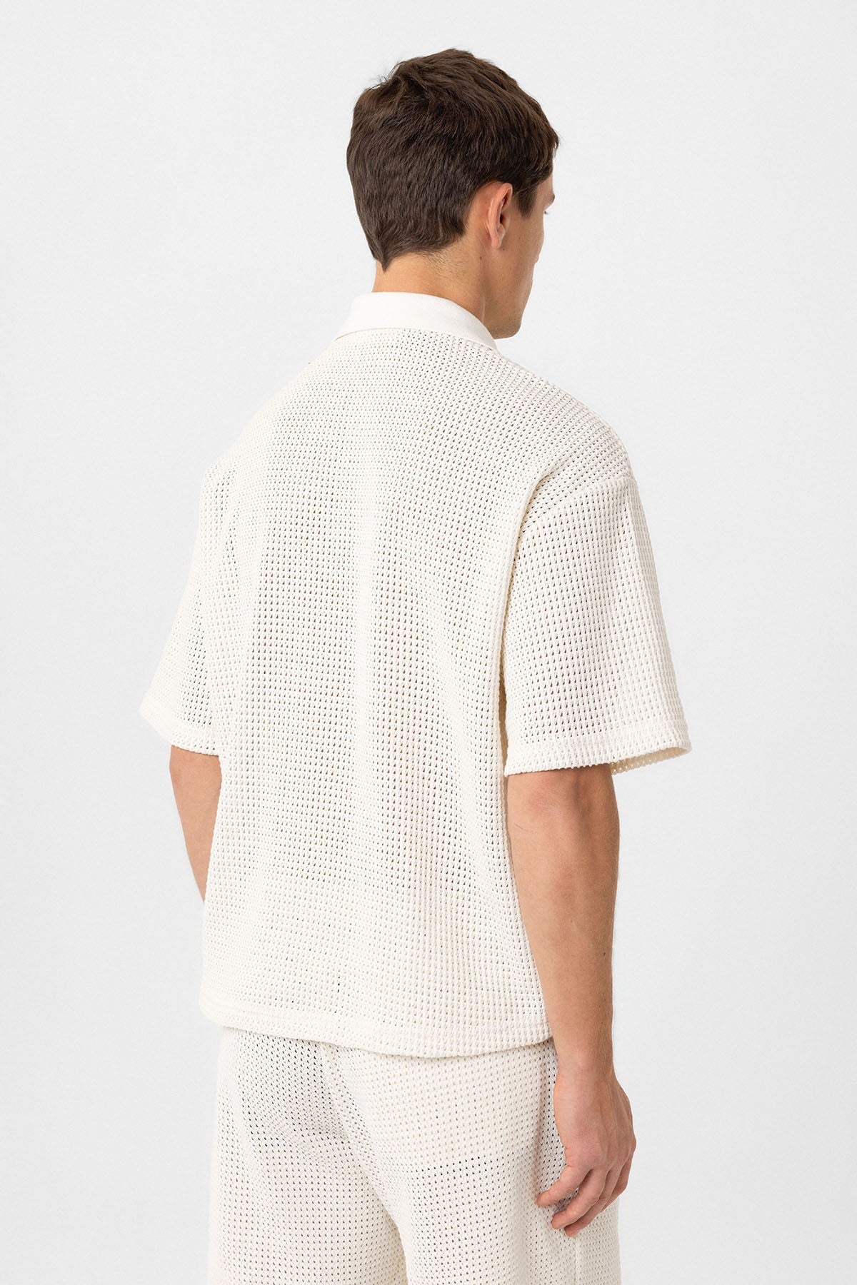 Antioch Polo-Neck Textured Relaxed-Fit Men's T-Shirt