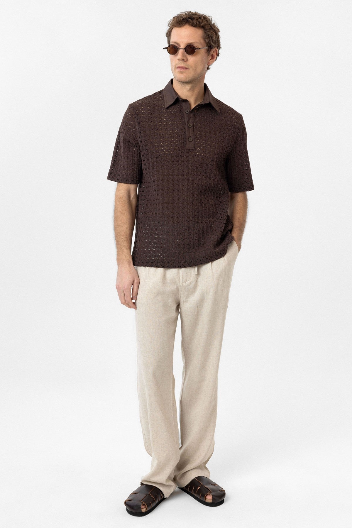 Antioch Polo-Neck Knit Men's T-Shirt