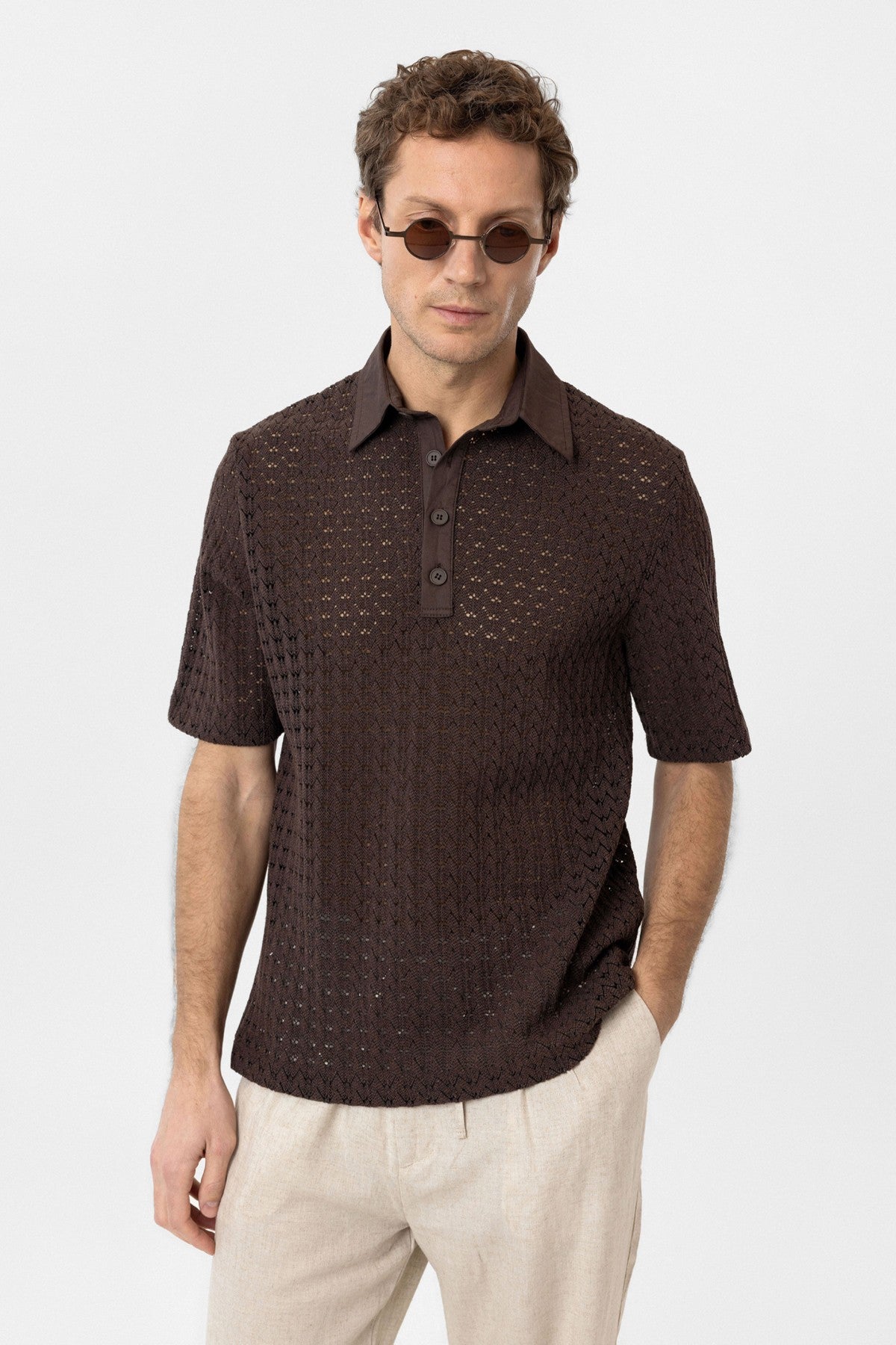 Antioch Polo-Neck Knit Men's T-Shirt