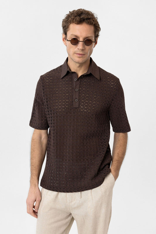 Antioch Polo-Neck Knit Men's T-Shirt