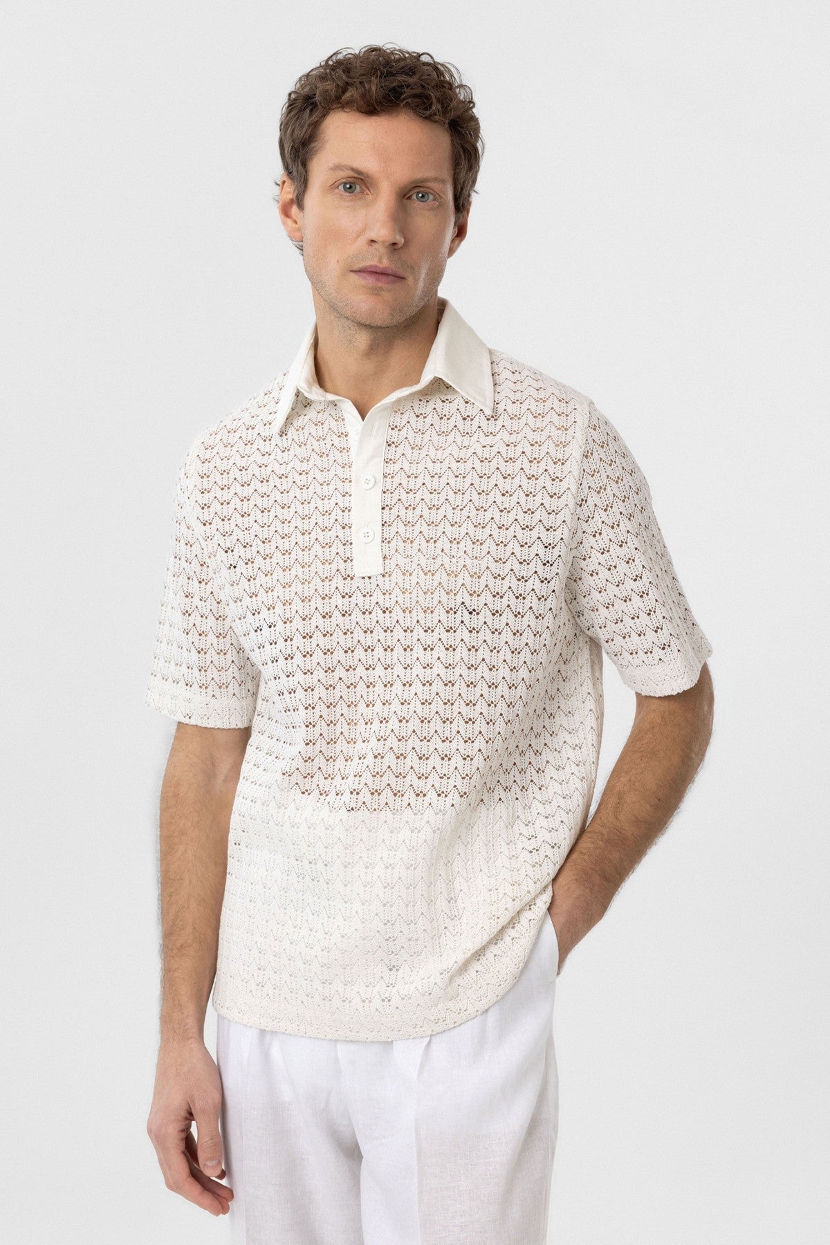 Antioch Polo-Neck Knit Men's T-Shirt