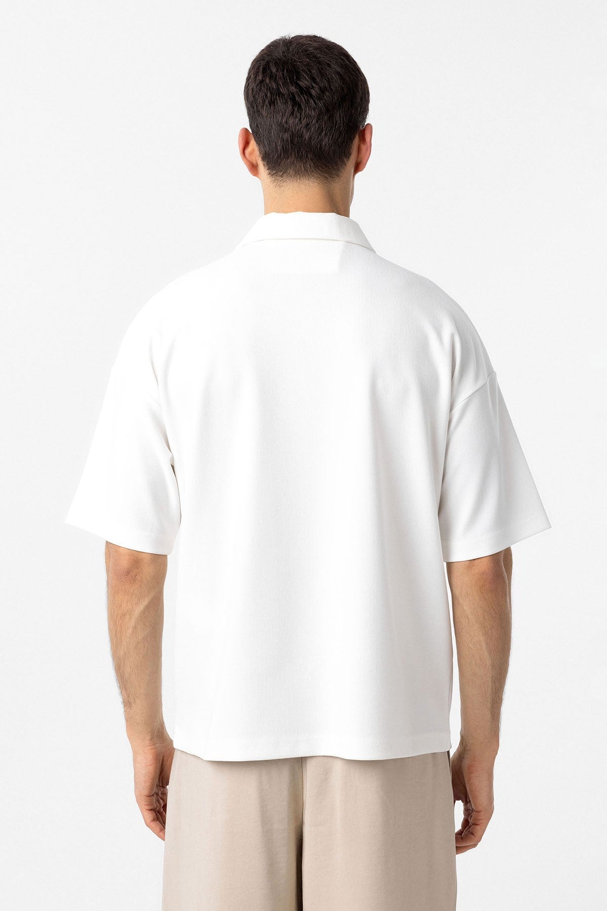 Antioch Relax Fit Men's Polo-Neck T-Shirt with Zipper