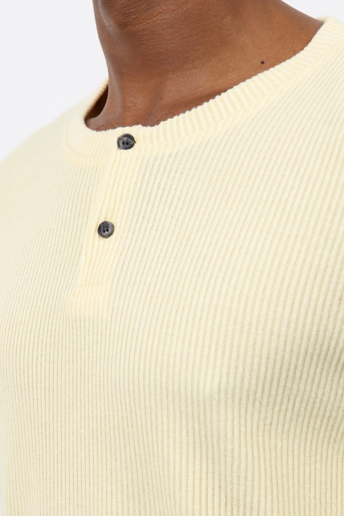 Antioch Ribbed-Collar Button-Down T-Shirt
