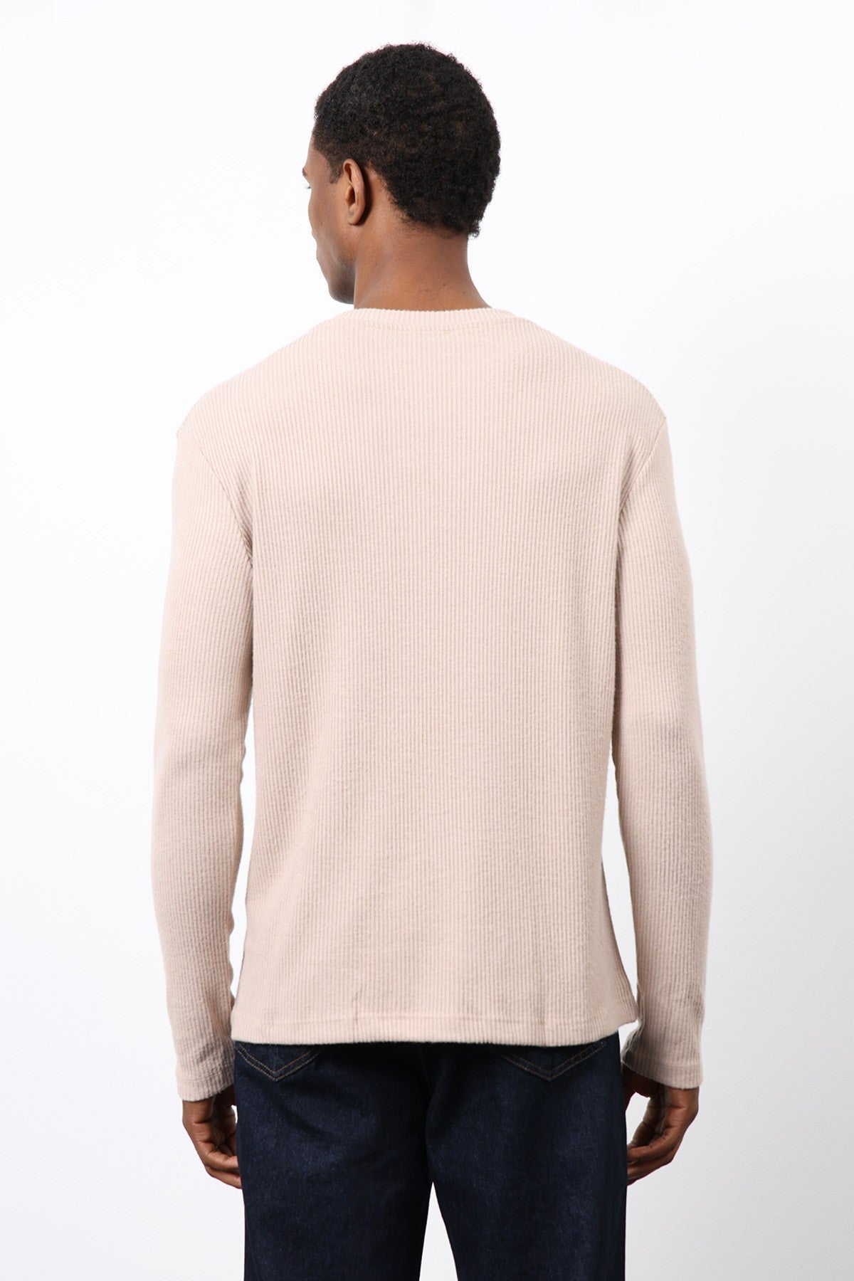 Antioch Ribbed-Collar Button-Down T-Shirt