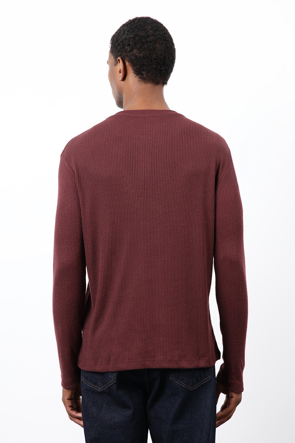 Antioch Ribbed-Collar Button-Down T-Shirt