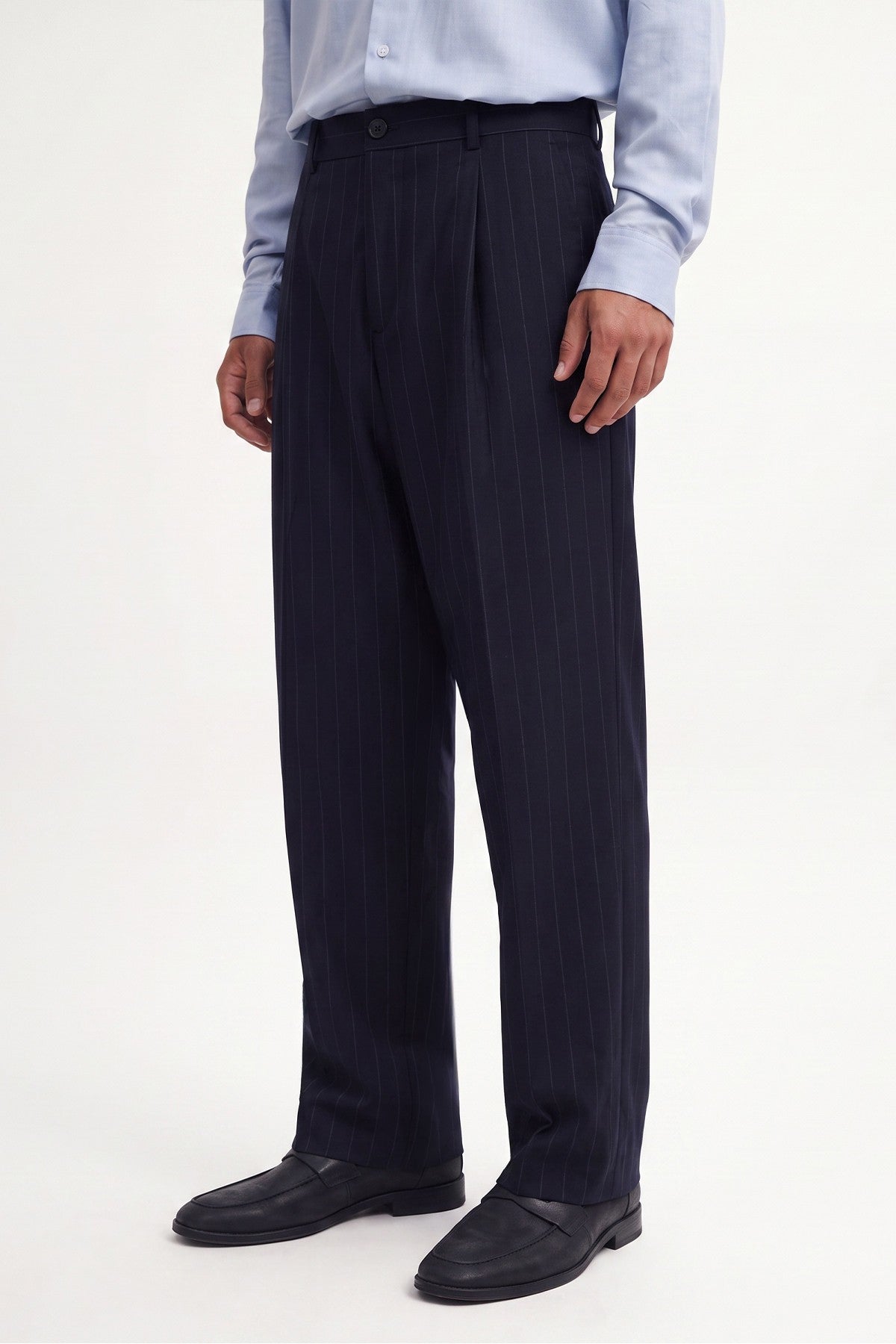 Relaxed-Fit Striped Men's Suit