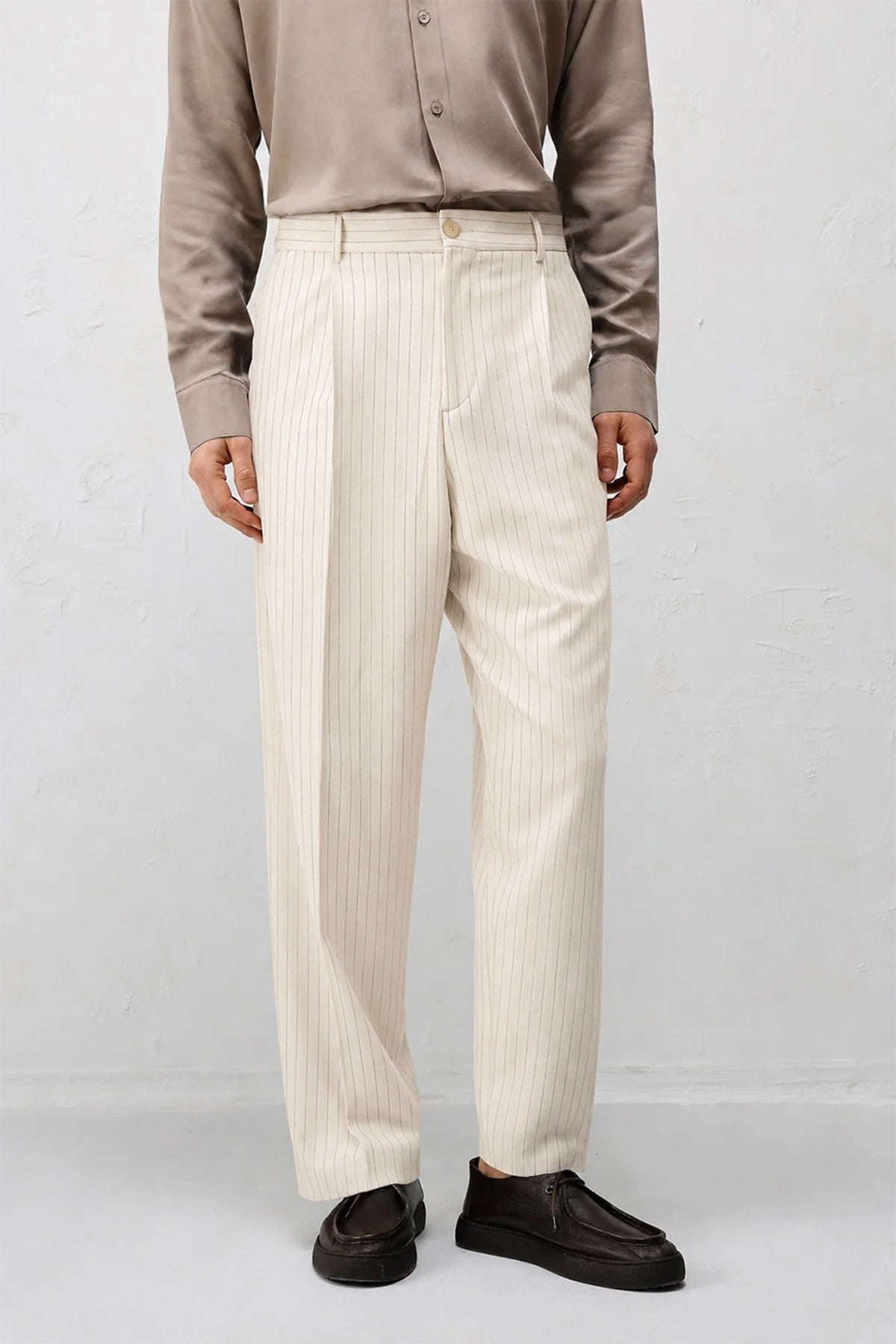 Relaxed-Fit Striped Men's Suit