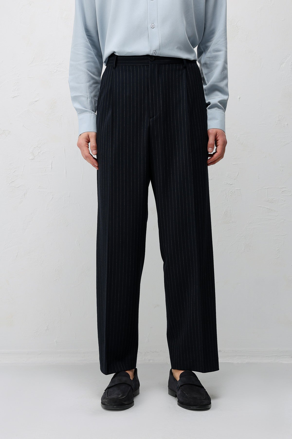 Relaxed-Fit Striped Men's Suit